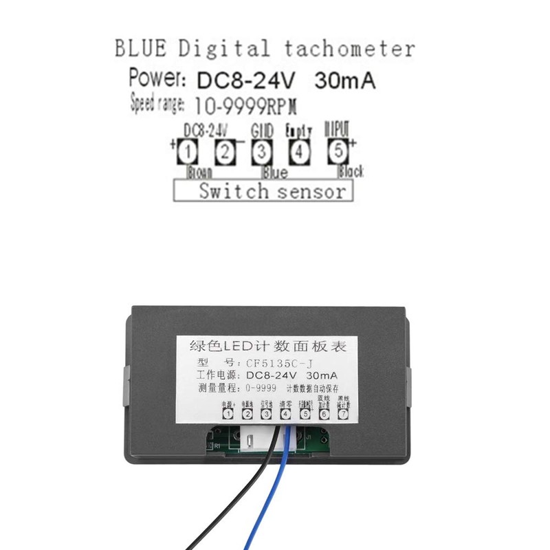 Hilitand DC 8-24V Digit Counter, 4 Digit LED Digital Display
