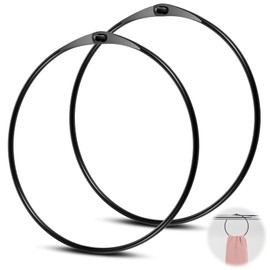 Namalu Warenring Large Key Ring Black Versatile Metal Ring with Easy Clasp for Jersey Storage for Hanging Keys, Clothes and Bags (2.150 mm)