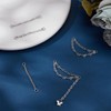 5 PCS Lexziuo Nose Rings Chain - Silver Nose Stud