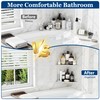 Qeke Corner Shower Shelves, 10” Recessed Tile Shower Shelf, 304