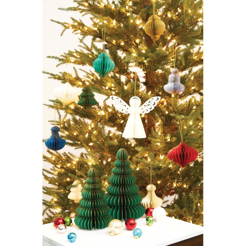 Gallerie II Honeycomb Paper Green Tree Ornament Green