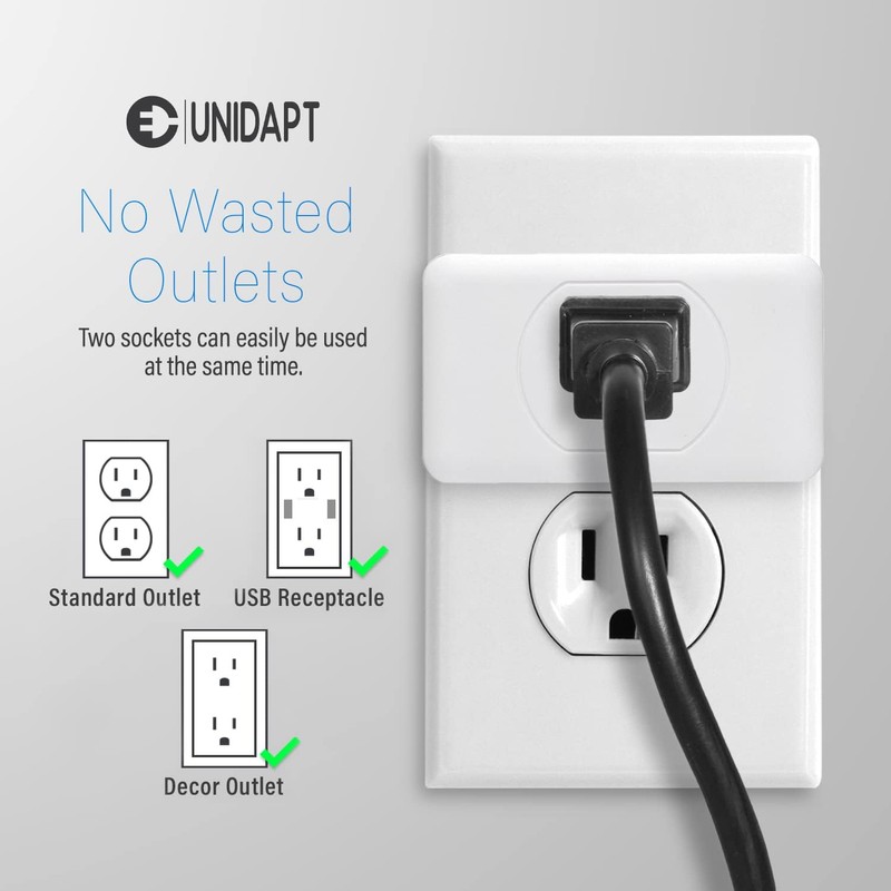 Unidapt Multi Plug Outlet Extender 2 Pack - 3 Way