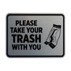 Signs ByLITA Classic Framed Please Take Your Trash With You