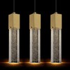 Doraimy Lighting Seeded Crystal Shiny Hanging Kitchen Island Pendant Ceiling