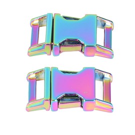 4Pcs Side Release Buckle 25x47mm Metal Buckles Side Release Clasp for Backpack Dog Collar DIY(Colorful)