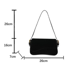 Women’s Suede Hobo Shoulder Bag Retro Winter Fall Tote Handbags 2024 Crossbody Bag Underarm Bags for Travel Work