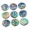 Amogeeli 4pcs Abalone Shell Brass Cabinet Knobs Set with Screws,