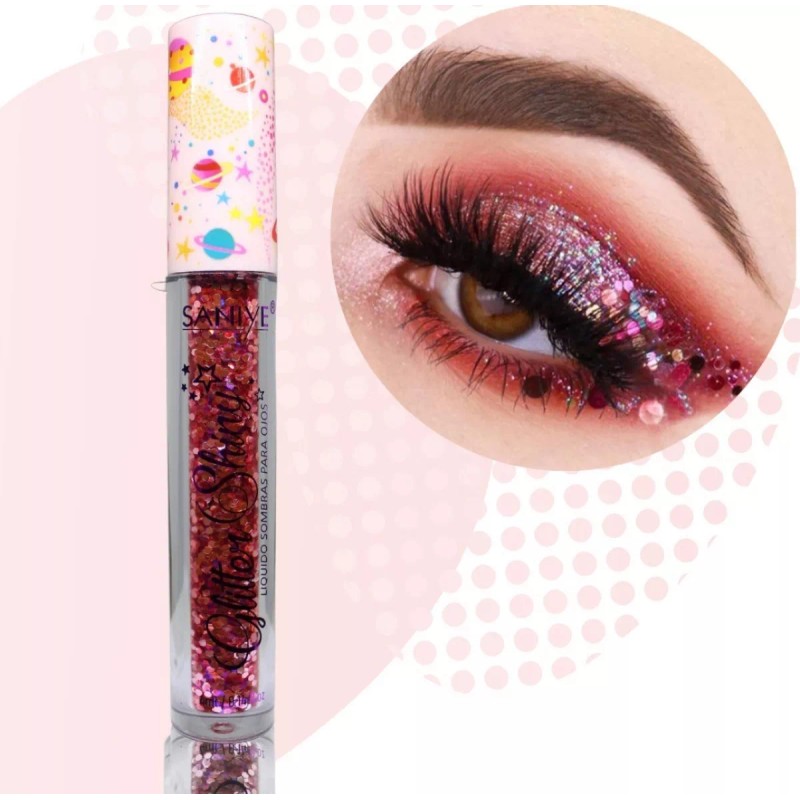 Saniye 6pz De Delineador Glitter Shine Saniye