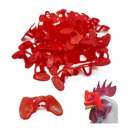 OHYER Pack of 50 Chicken Glasses Anti Pecking Glasses Pheasant Pinless Peepers Anti-pecking Protective Glasses for Chickens Pheasants Poultry Blind Glasses No Pin Bolt Poultry Glasses for Hen Pecking