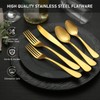 KOOMADE Silverware Sets with Steak Knife - 24 PC Stainless
