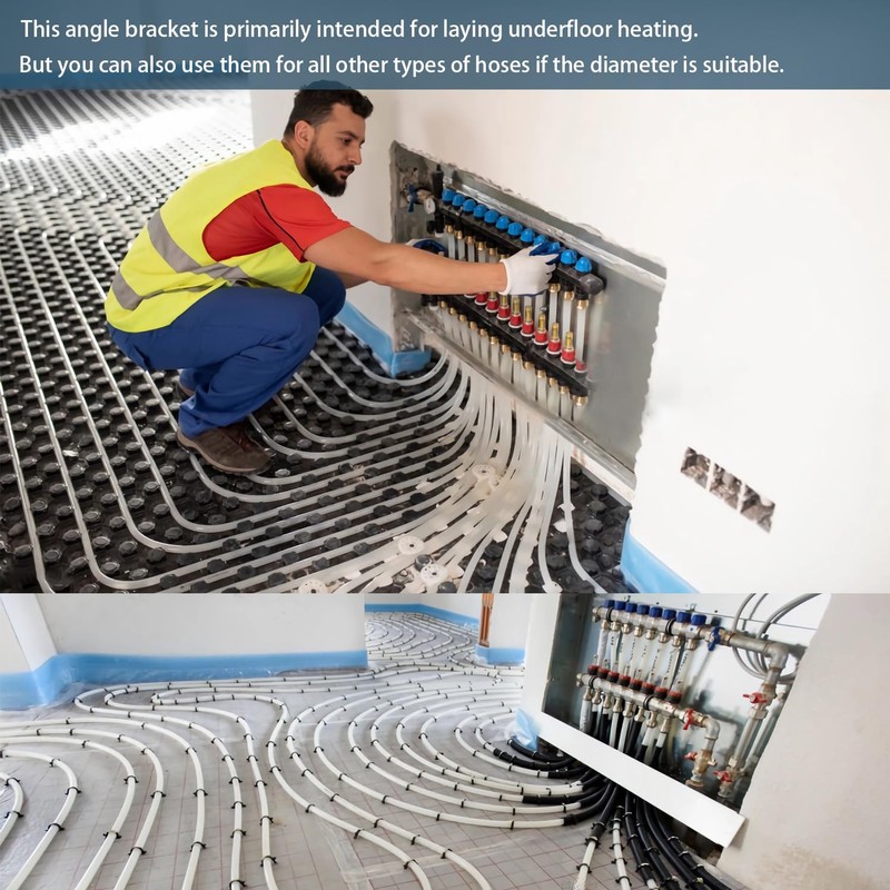 Angle Braces for Underfloor Heating, Pipe Guide Bends, Pack of