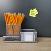D.RECT Desk Organiser with Pen Holder and Memo Holder Metal