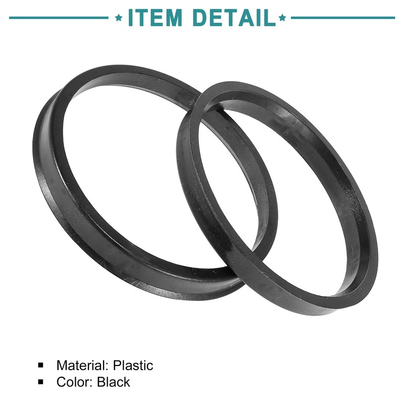 ACROPIX 78.1mm to 87.1mm Universal Hub Centric Rings Black -