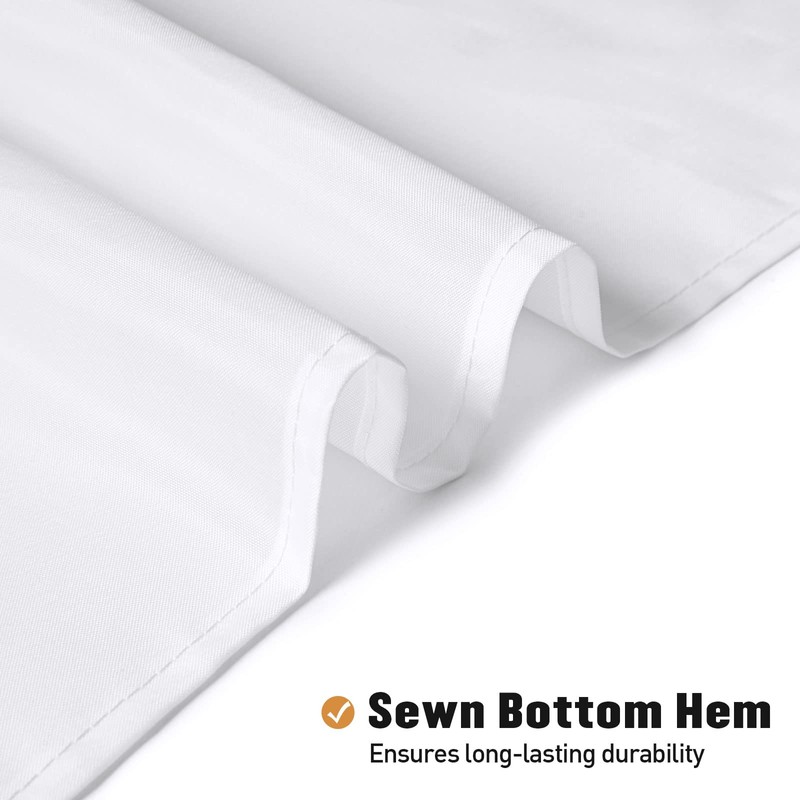 MitoVilla Long Fabric Shower Curtain Liner, Soft & Lightweight Shower