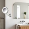 JERDON Wall-Mounted Vanity Mirror with Lights - Lighted Makeup Mirror