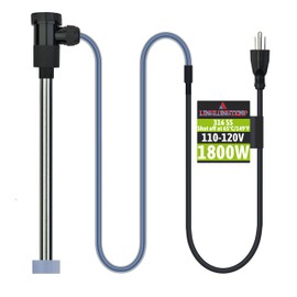 LINGLONGTEMP LINGLONGTEMP 1800W Submersible Immersion Water Heater for Pool & Hot Tub C Portable Electric Heater with WiFi Timer Auto Shut Off, and Temp Control for Bathtub, Above Ground Pool, and baptismal Pool