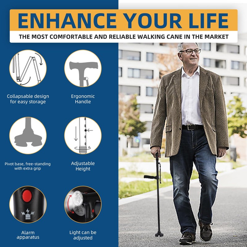 Ready Walker Smart Cane，CaneHero Walking Canes for Women & Men，Freedom