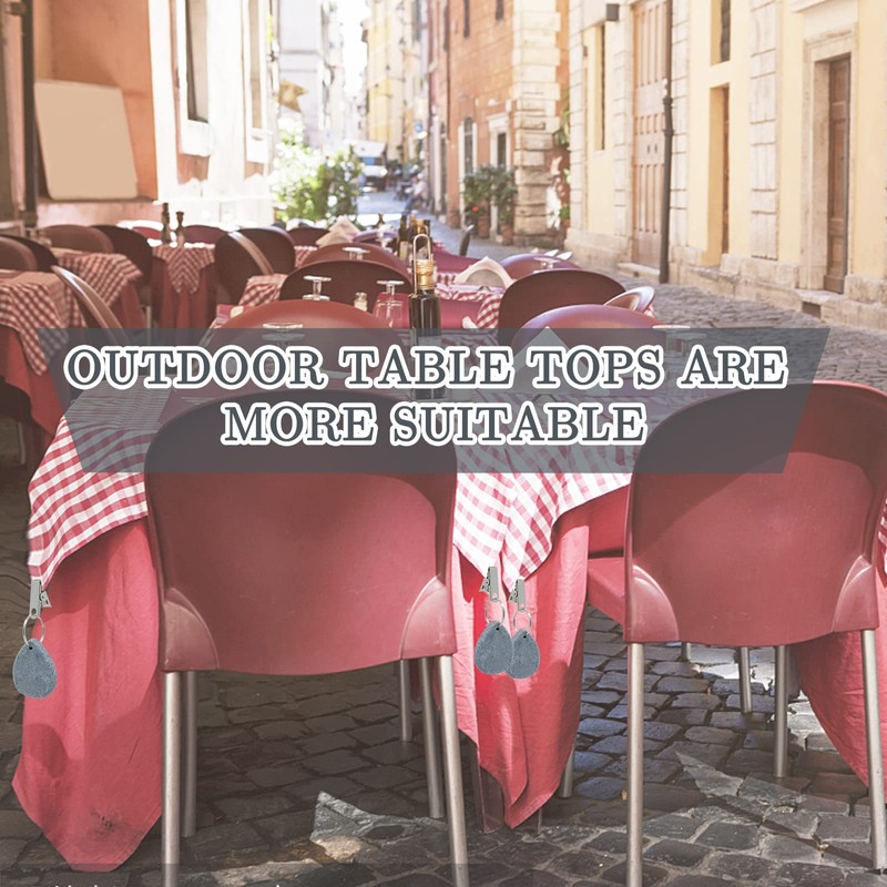 Wkmamo Set of 6 tablecloth weights stone with clip, tablecloth