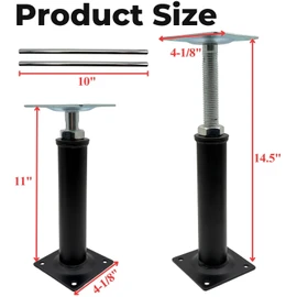Adjustable House Floor Jacks, 4 Pack, 11”-14.5” Height Range, 10000 lbs Load Capacity, Adjustable Support Beam Basement Jack Post for Leveling and Temporary Support
