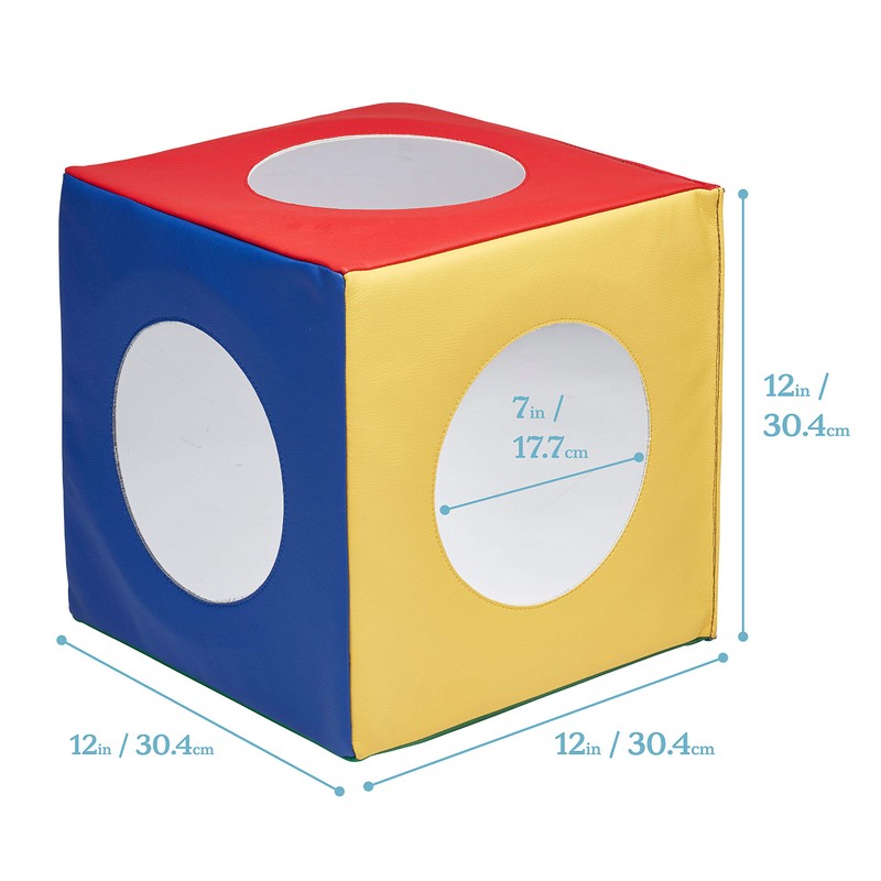 ECR4Kids SoftZone Mirror Cube, Sensory Toy, Assorted