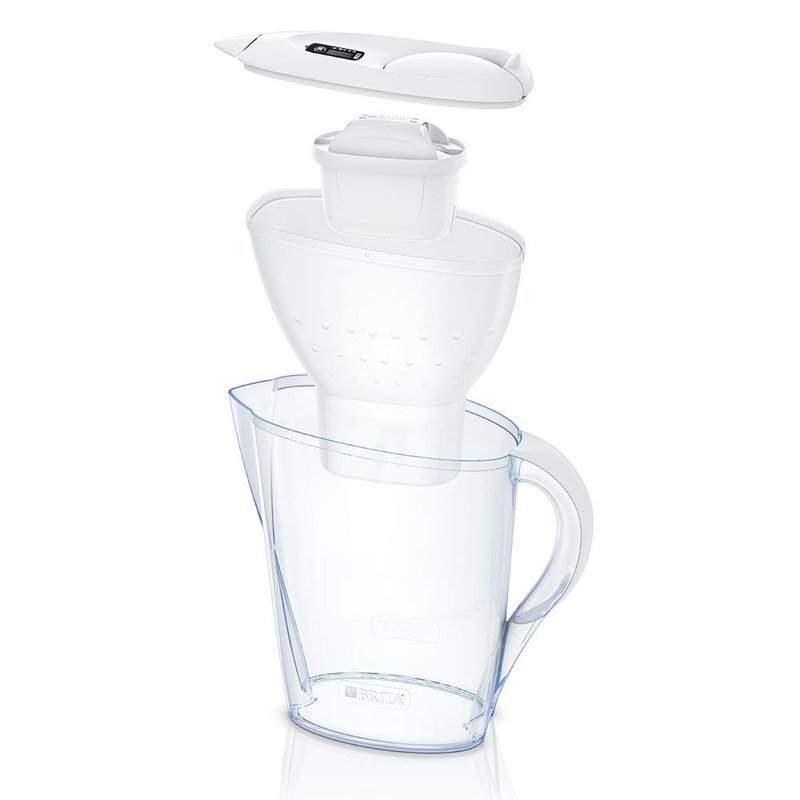 BRITA Marella White Karaffe, Kunststoff, Weiß, 2,4 L