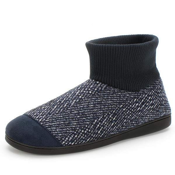 Cozylook Men's Slippers with Knitted Cuff Cozy Memory Foam Non-slip