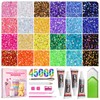 45,000Pcs Rhinestones for Bedazzling Kit, Complete Bedazzler Kit