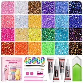 45,000Pcs Rhinestones for Bedazzling Kit, Complete Bedazzler Kit