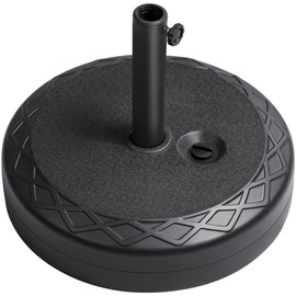 Greesum GS-UBB33 90lb Capacity Umbrella Base, Water & Sand Filled Heavy-Duty Market Stand for Patio, Deck, Poolside, 90 LBS, Black