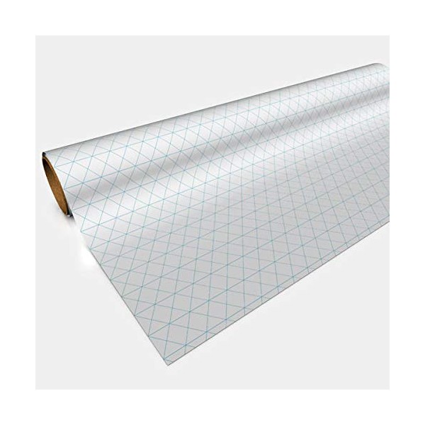 Gaming Paper Roll - Isometric White RPG Mat Sized for Miniatures - 30" x12'
