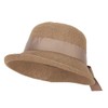 Jeanne Simmons Women's Paper Woven Turn Up Front Brim Wide