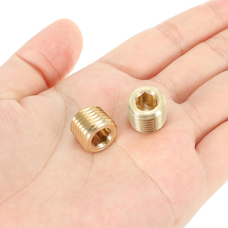 PATIKIL 1/4 inch Male NPT Pipe Plug Internal Hex Thread