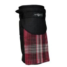 Kensington Deluxe Bottle Holder - Hydration Bottle Holder with Essentials Pouch | Secure Snap Straps for Trail Riders | Hook and Loop Flap Closure for Added Convenience, Color: 165-Merlot