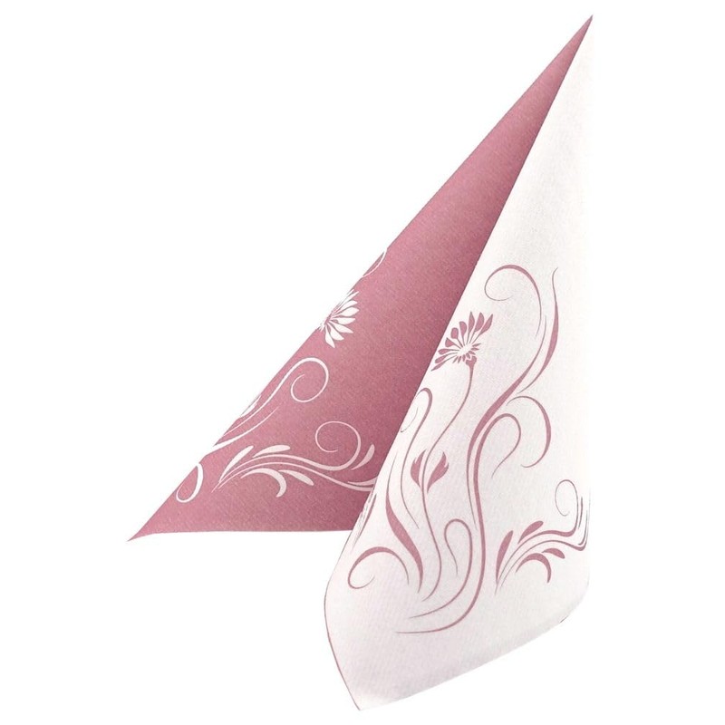 50 napkins flowers 40 x 40 cm fabric-like Airlaid Elegantia,