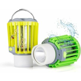 Albrillo 2 PACK Camping Lantern Flashlight Bug Zapper 4-in-1 Rechargeable Lights