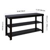 SMIBUY Bamboo Shoe Rack Bench, 3-Tier Shoe Organizer Storage Shelf