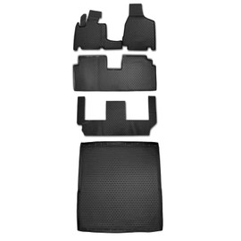 OMAC Custom Floor Mats & Cargo Liners for Dodge Grand Caravan 2008-2020 Black 5X