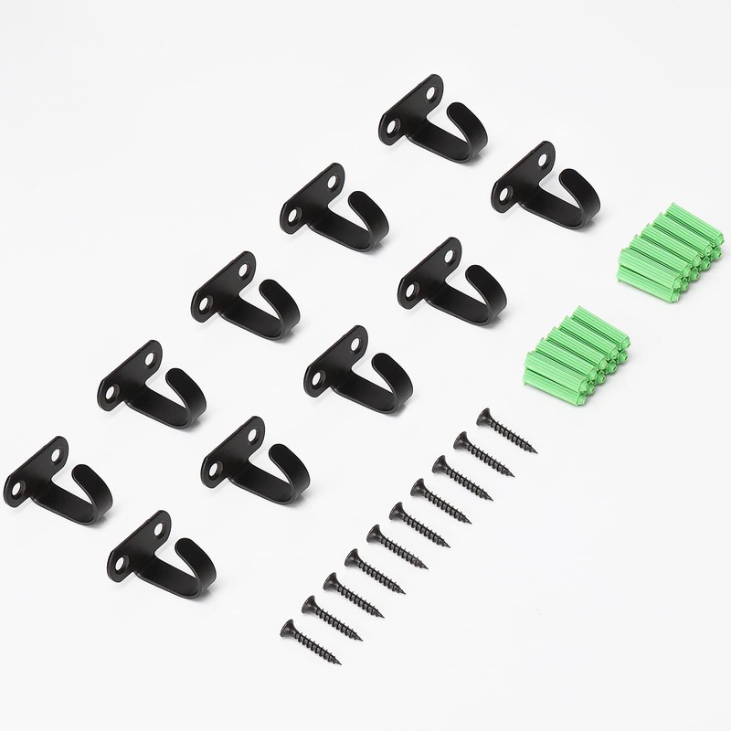 NearMoon Stainless Steel Screw Mounted Ceiling Hooks, Under-Shelf Towel/Robe Clothes