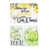 YöL 2x worktop saver chopping board glass kitchen non-slip gin