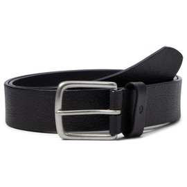 Johnston & Murphy Men's Tumbled Straight Edge Belt, Black, 032