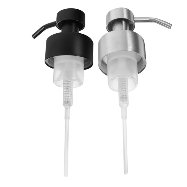 iplusmile 2pcs Reusable Stainless Steel Lotion Dispenser Pumps Replacement Soap