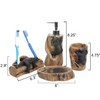 BLACK FOREST DECOR Climbing Black Bears Bath Set – Rustic