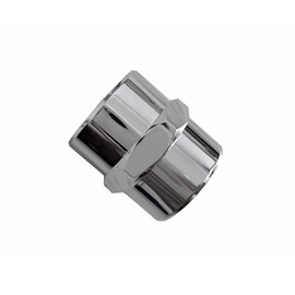 Naiture Brass 1/2 NPT Female Threaded Pipe Fitting Coupling, Chrome Finish