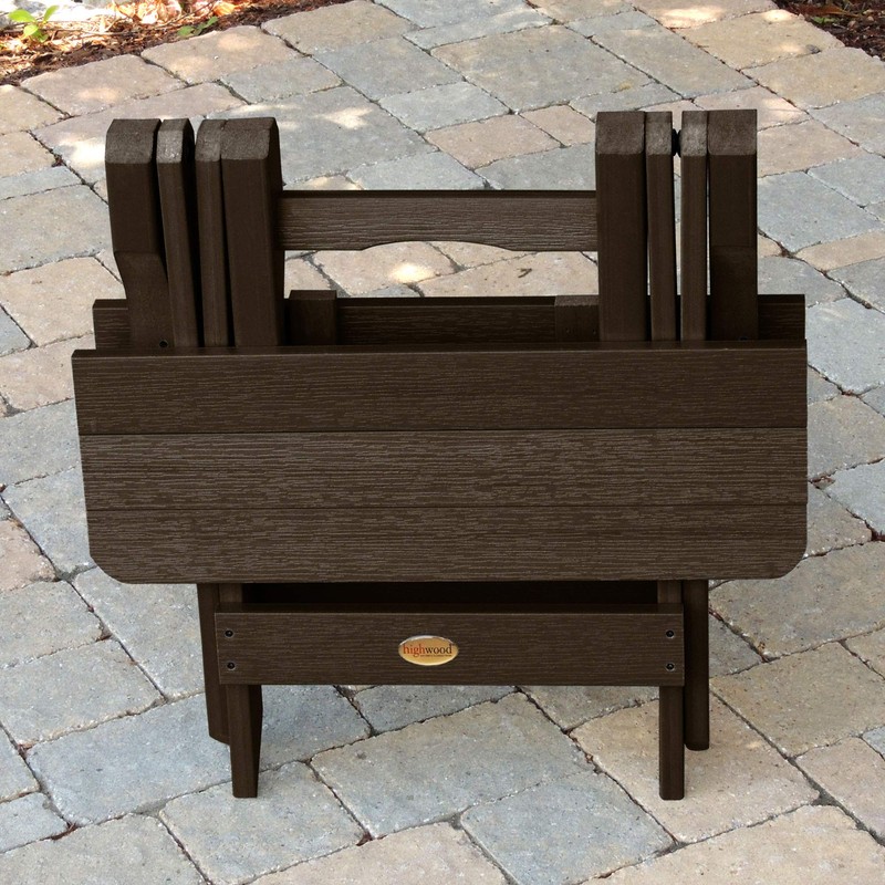 highwood Folding Adirondack Side Table, Weathered Acorn
