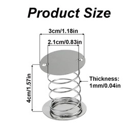 10 Pcs 4cmx3cm Dashboard Springs Bases Strong Elasticity Dashboard Bases DIY Dancing Base Spring Holders for Shaking Head Car Interior Decoration, Silver