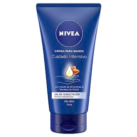NIVEA Crema Para Manos Piel Seca con Aceite de Almendras, Cuidado Intensivo 24 Horas Humectación, 75 ml