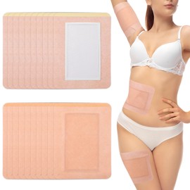 20 Pcs Disposable Castor Oil Patches, Organic Cotton Castor Oil Pack Wrap, Self Adhesive Castor Oils Pads, Portable Anti Leakage Caster Oil Wrap Pad Easy to Use (Oil Not Included)