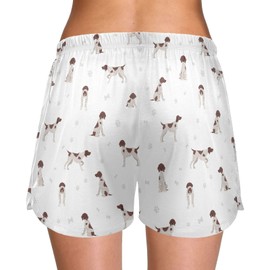 Sleep Shorts For Women German Shorthaired Pointer Pajama Shorts With Pockets Sleepwear Pants M