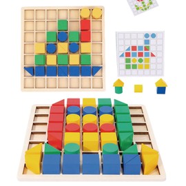 KUKUTrue Montessori Toy for 3 4 5 Years, Puzzles for 3 Year Olds, Wooden, Educational Toys for 3 Year Olds, Fine Motor Skills, Gift for Boys Aged 3–5 Years