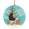 Capuchin Red Pigeon Christmas Ceramic Ornament